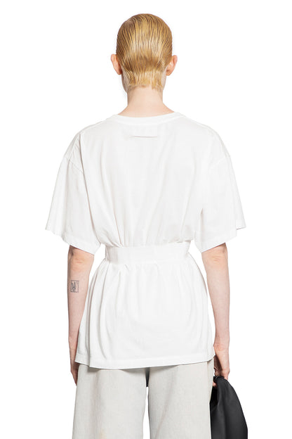 MM6 MAISON MARGIELA WOMAN WHITE T-SHIRTS & TANK TOPS