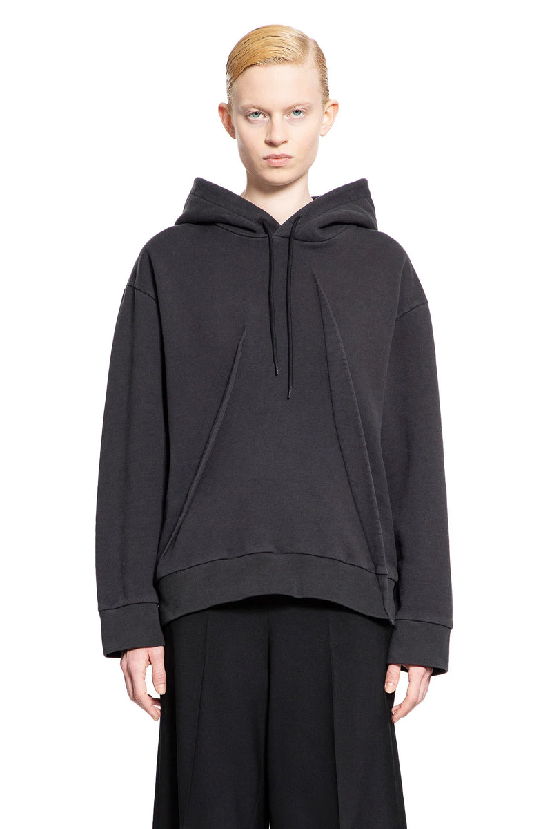 Pleated Cotton Jersey Hoodie - Antonioli.eu