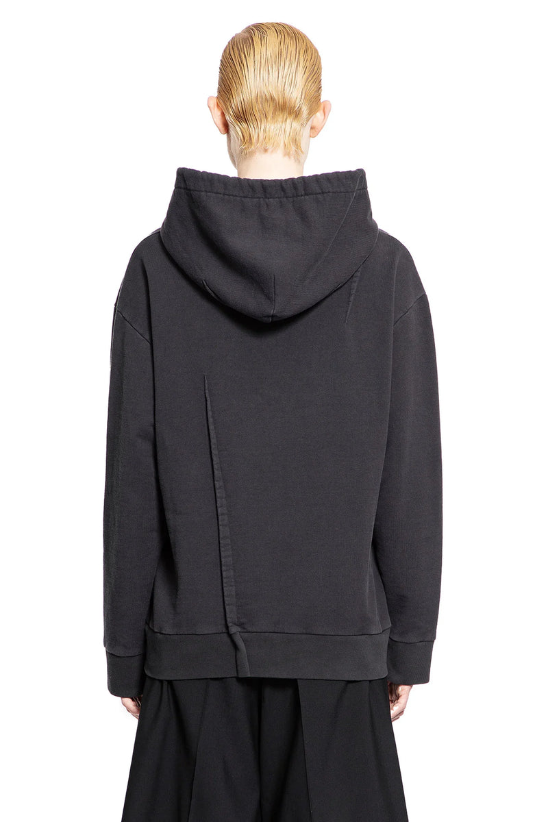 Pleated Cotton Jersey Hoodie - Antonioli.eu
