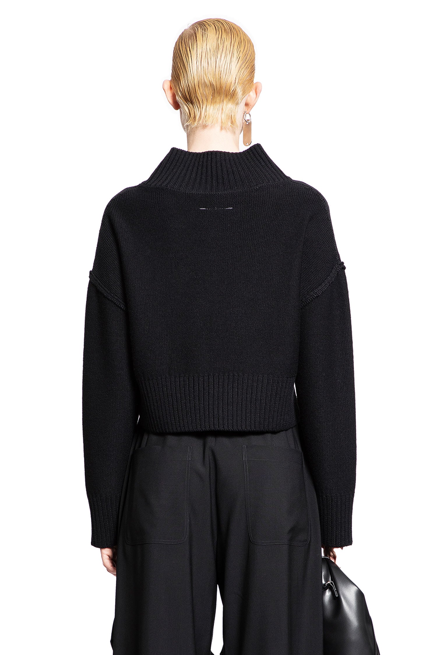 MM6 MAISON MARGIELA WOMAN BLACK KNITWEAR