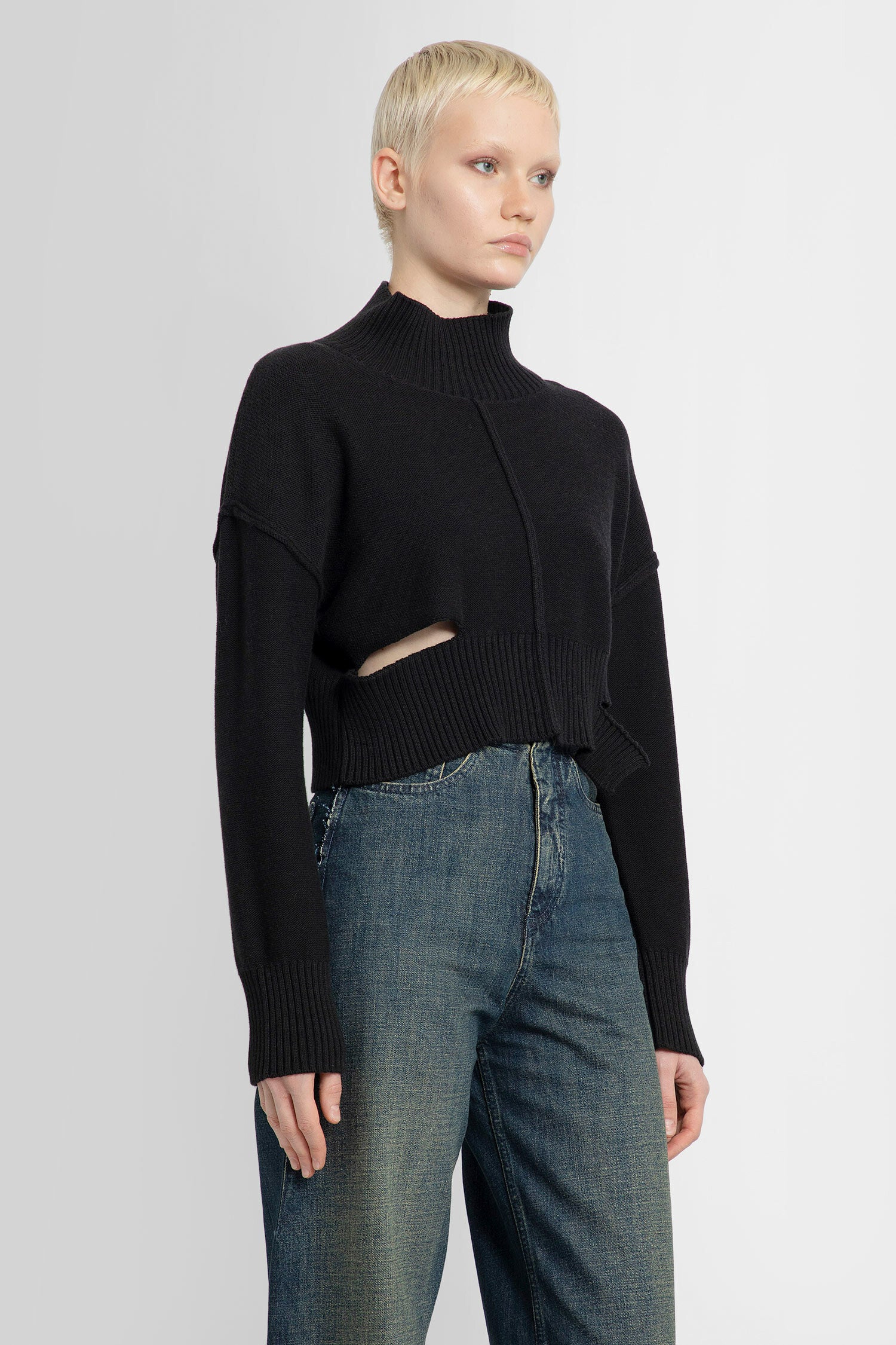 Mm6 by maison martin discount margiela cropped cotton polo shirt