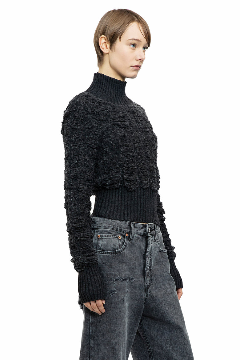 MM6 MAISON MARGIELA WOMAN GREY KNITWEAR