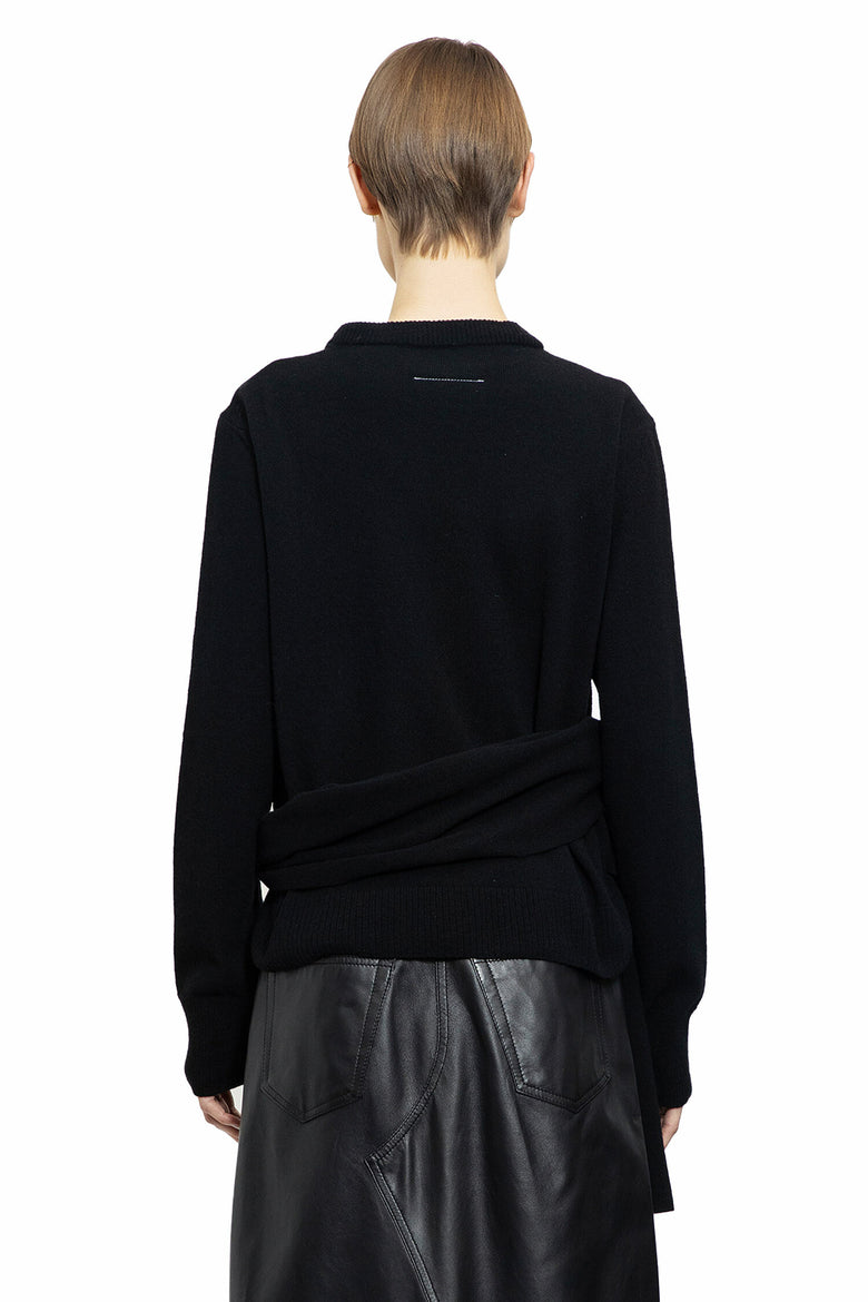 MM6 MAISON MARGIELA WOMAN BLACK KNITWEAR