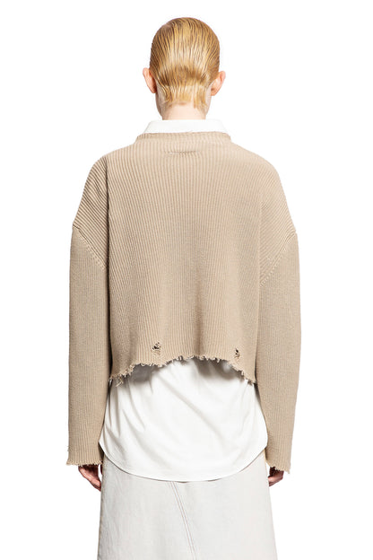 MM6 MAISON MARGIELA WOMAN BEIGE KNITWEAR