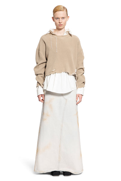 MM6 MAISON MARGIELA WOMAN BEIGE KNITWEAR