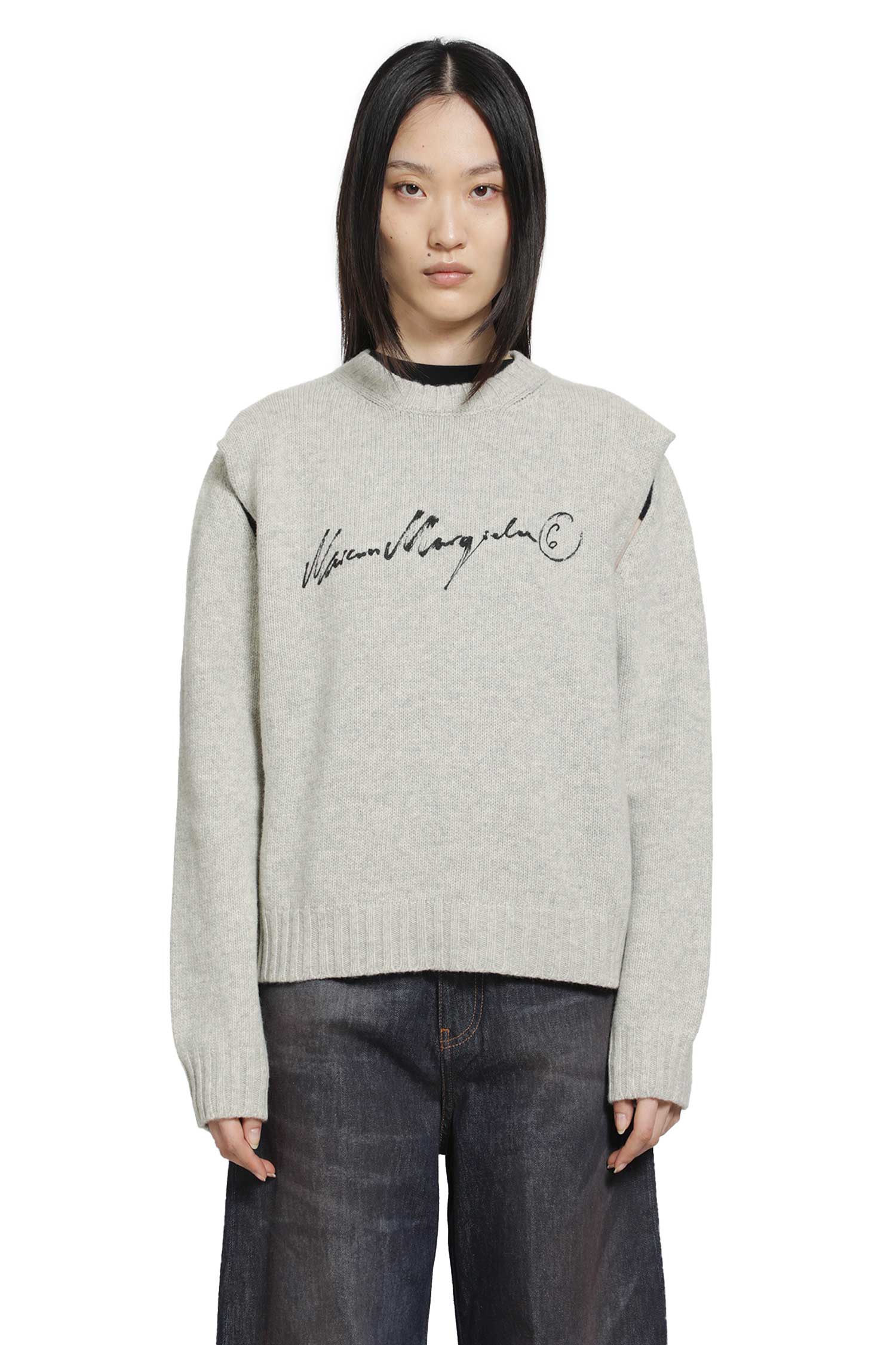 MM6 MAISON MARGIELA Handwritten Knit Jumper woman