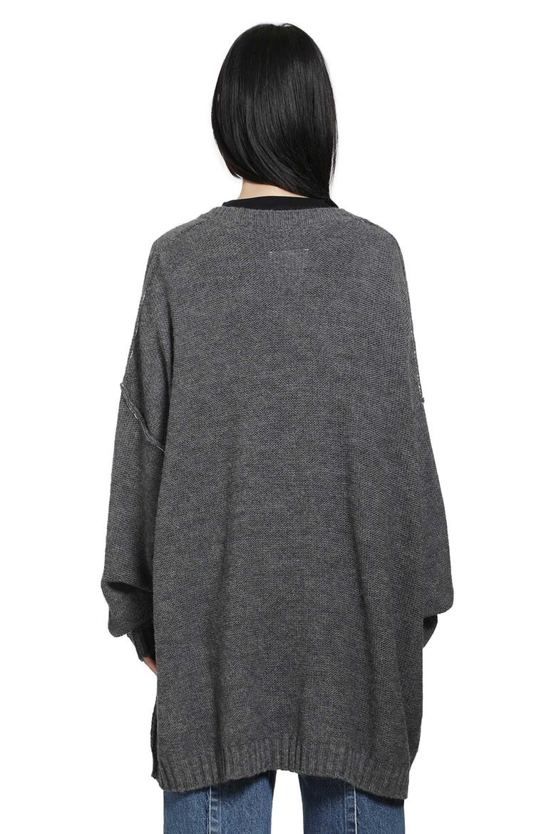 
              MM6 MAISON MARGIELA Wool Alpaca V-Neck Sweater woman
            