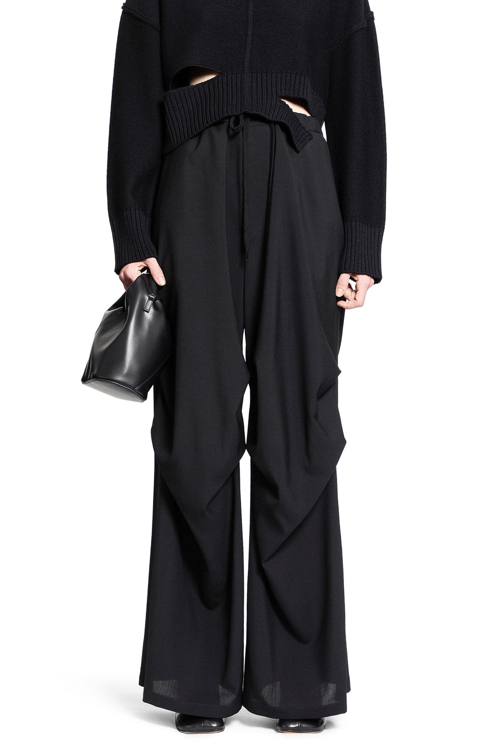 MM6 MAISON MARGIELA WOMAN BLACK TROUSERS