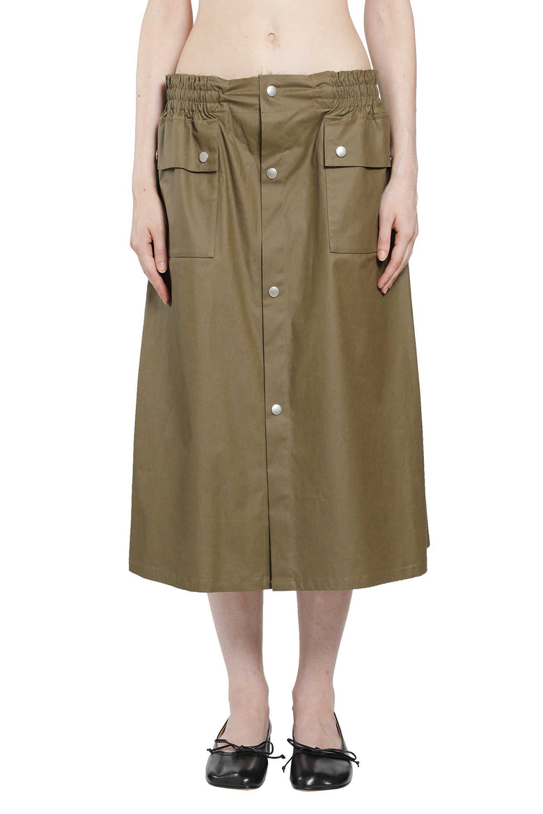 
              MM6 MAISON MARGIELA Coated Cotton Midi Skirt woman
            