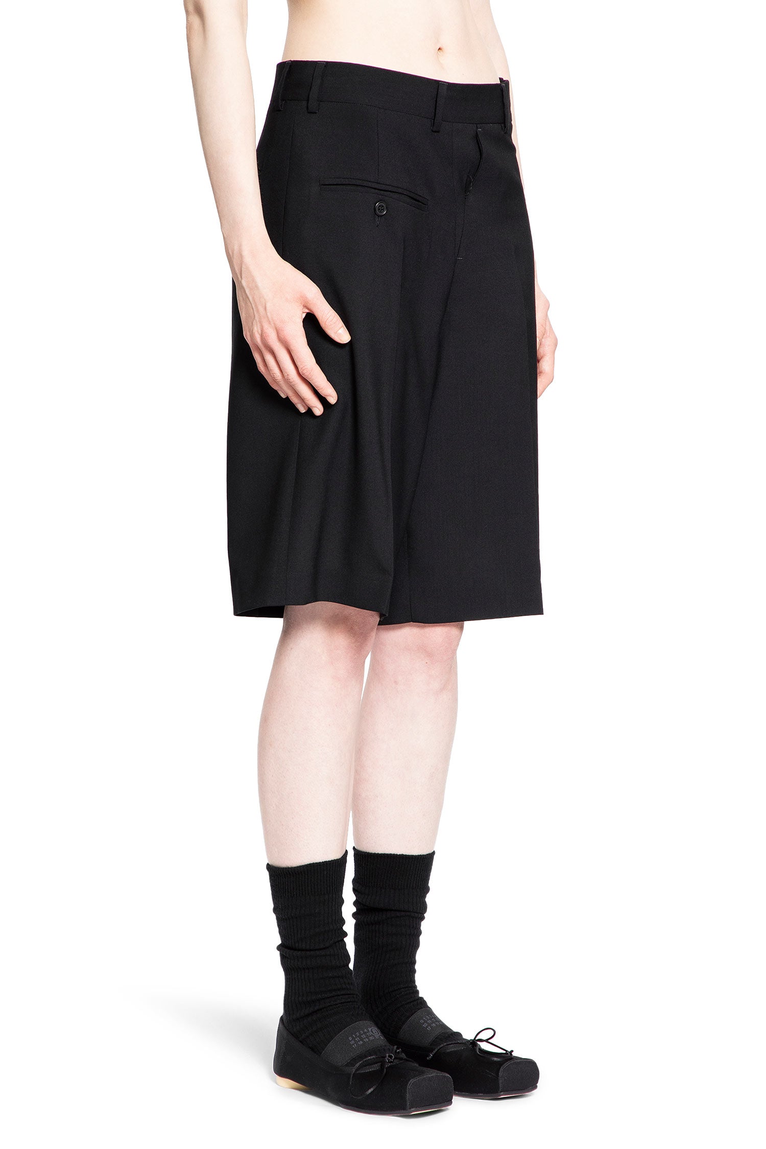 MM6 MAISON MARGIELA WOMAN BLACK SHORTS & SKIRTS