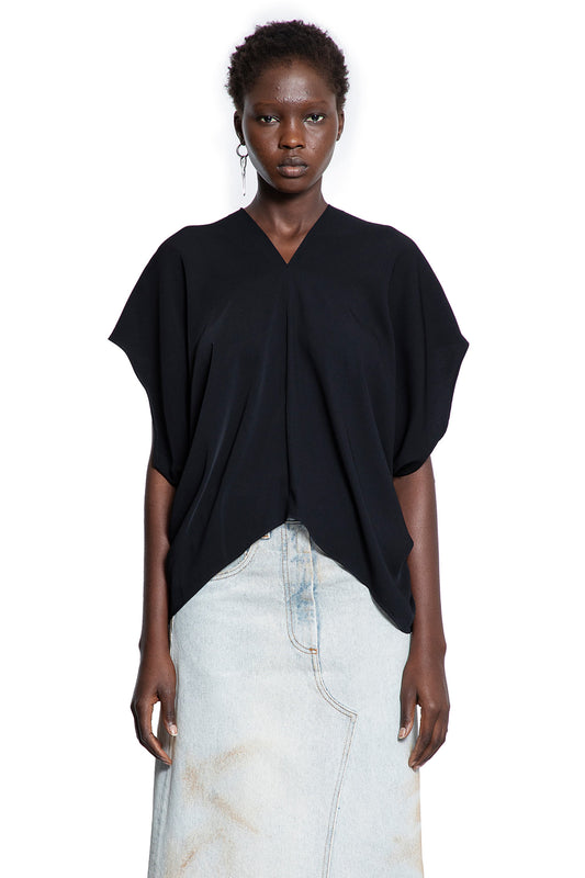 Draped V-Neck Top