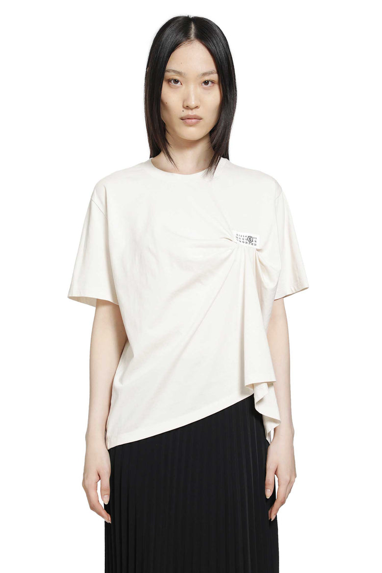 MM6 MAISON MARGIELA Draped Numeric T-Shirt woman