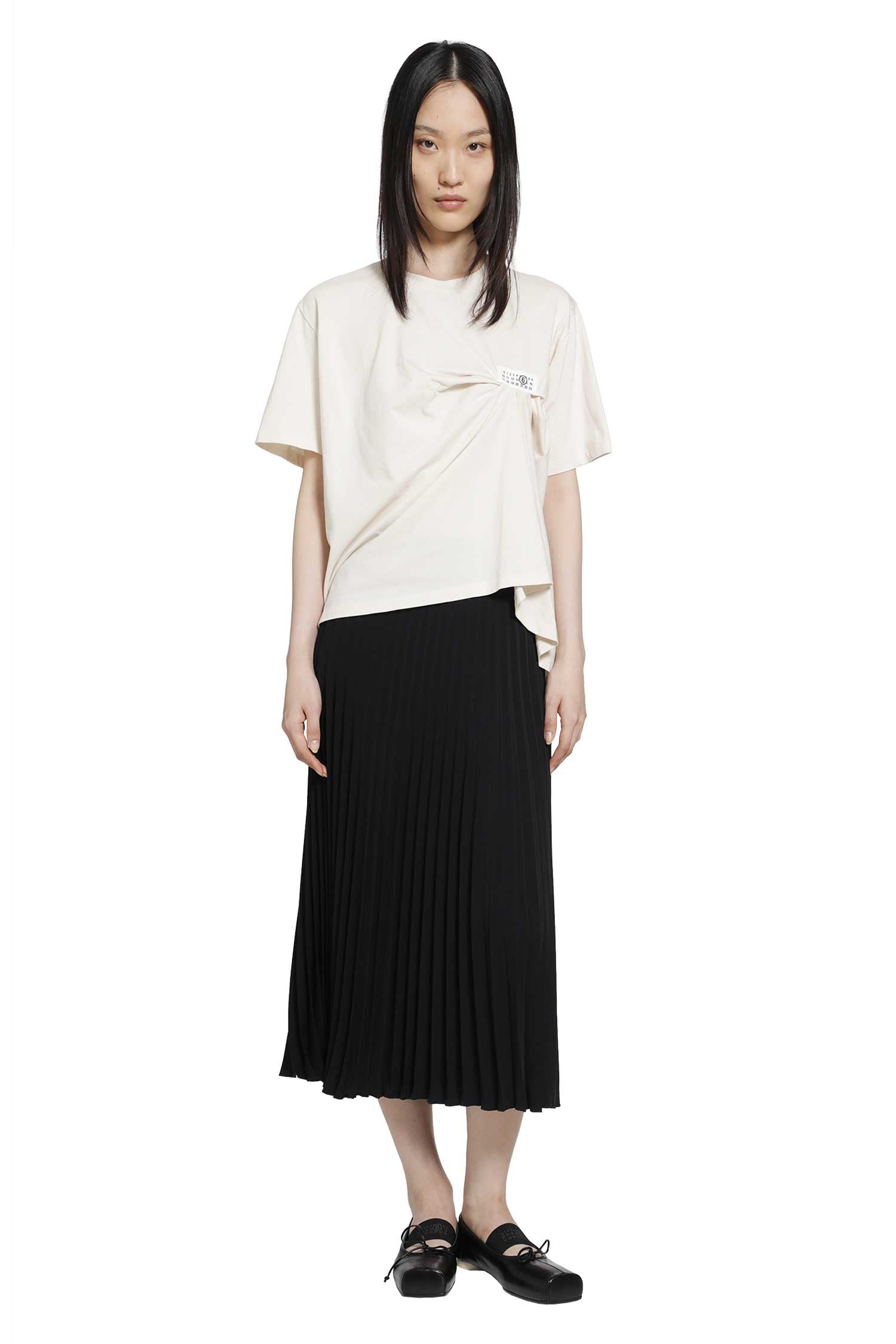 MM6 MAISON MARGIELA Draped Numeric T-Shirt woman