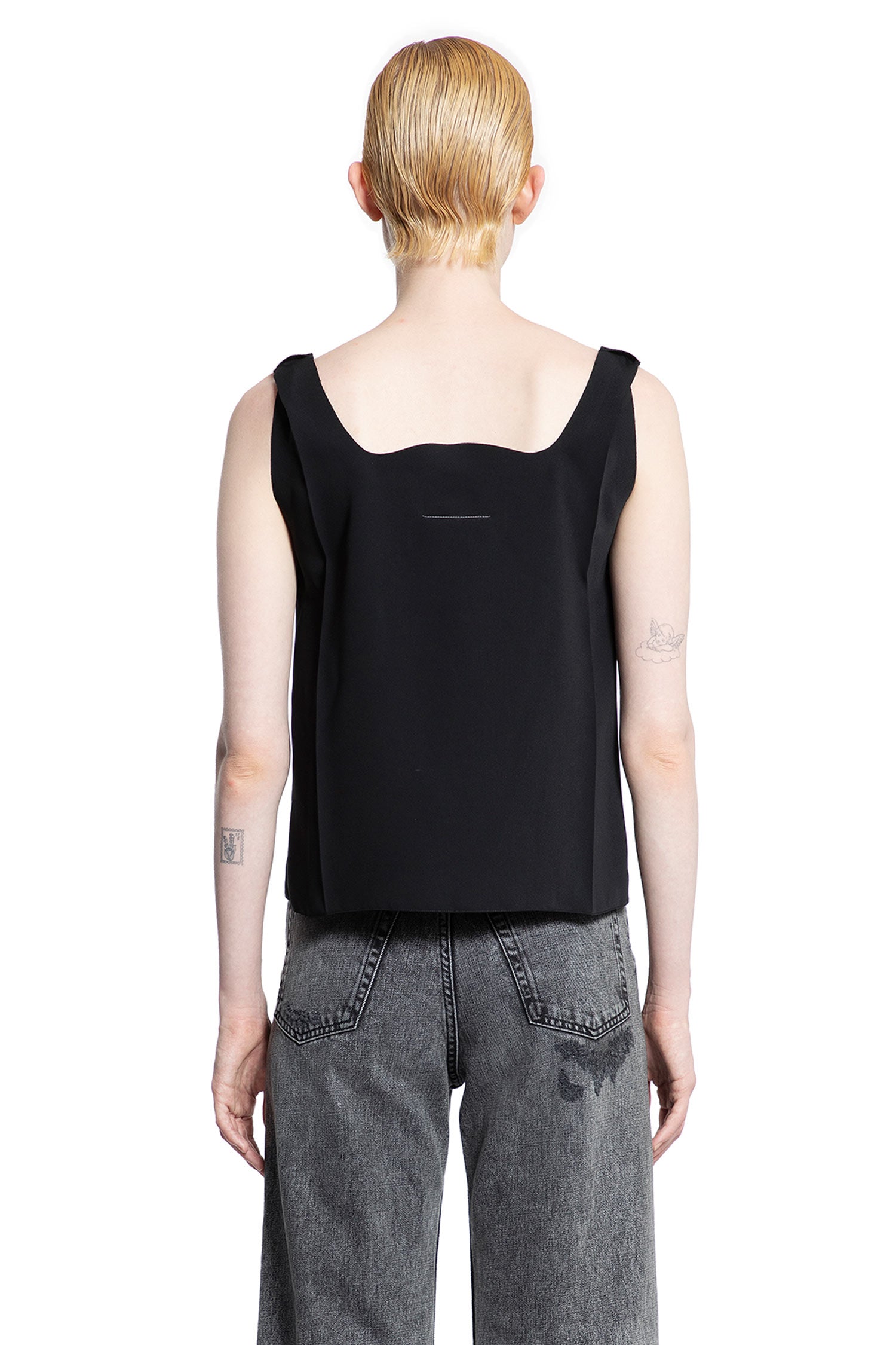 MM6 MAISON MARGIELA WOMAN BLACK T-SHIRTS