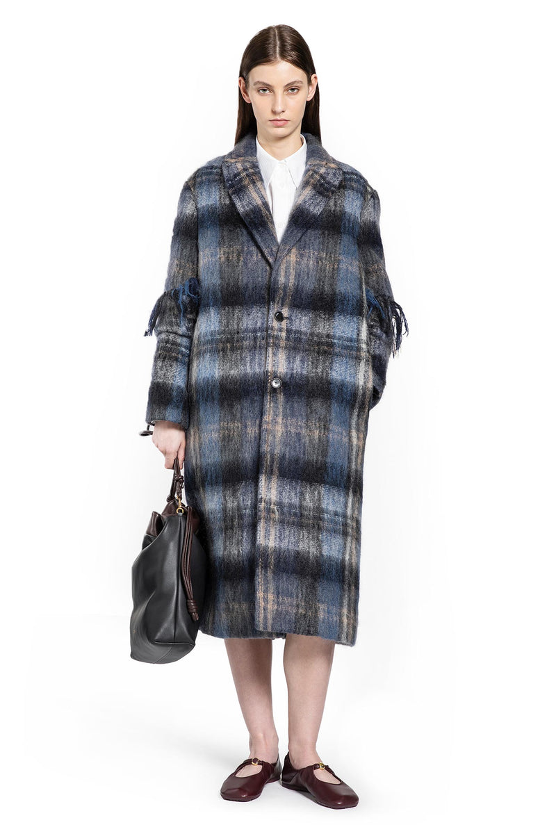 Coat in mohair and wool blend