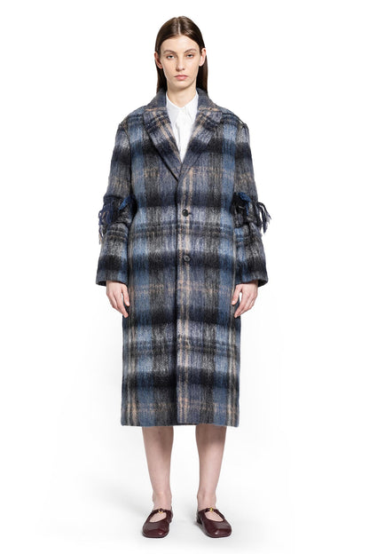 Coat in mohair and wool blend