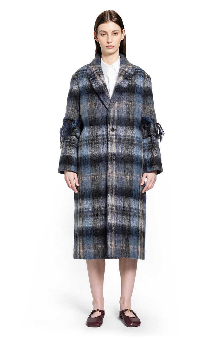 Coat in mohair and wool blend