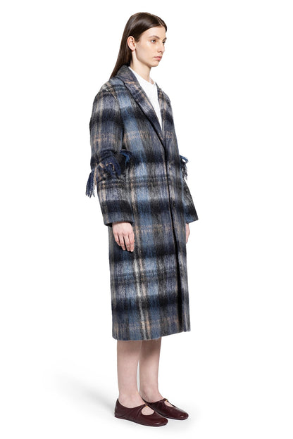 Coat in mohair and wool blend