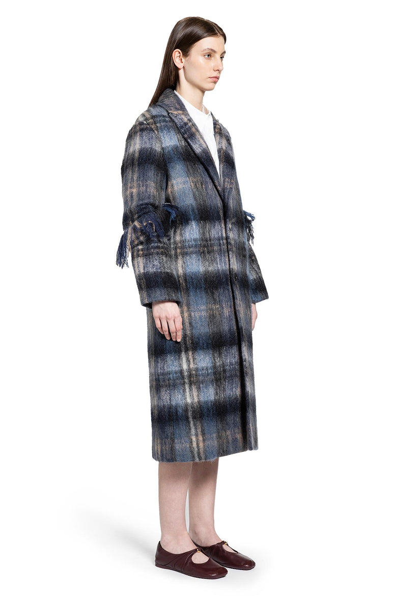 Coat in mohair and wool blend