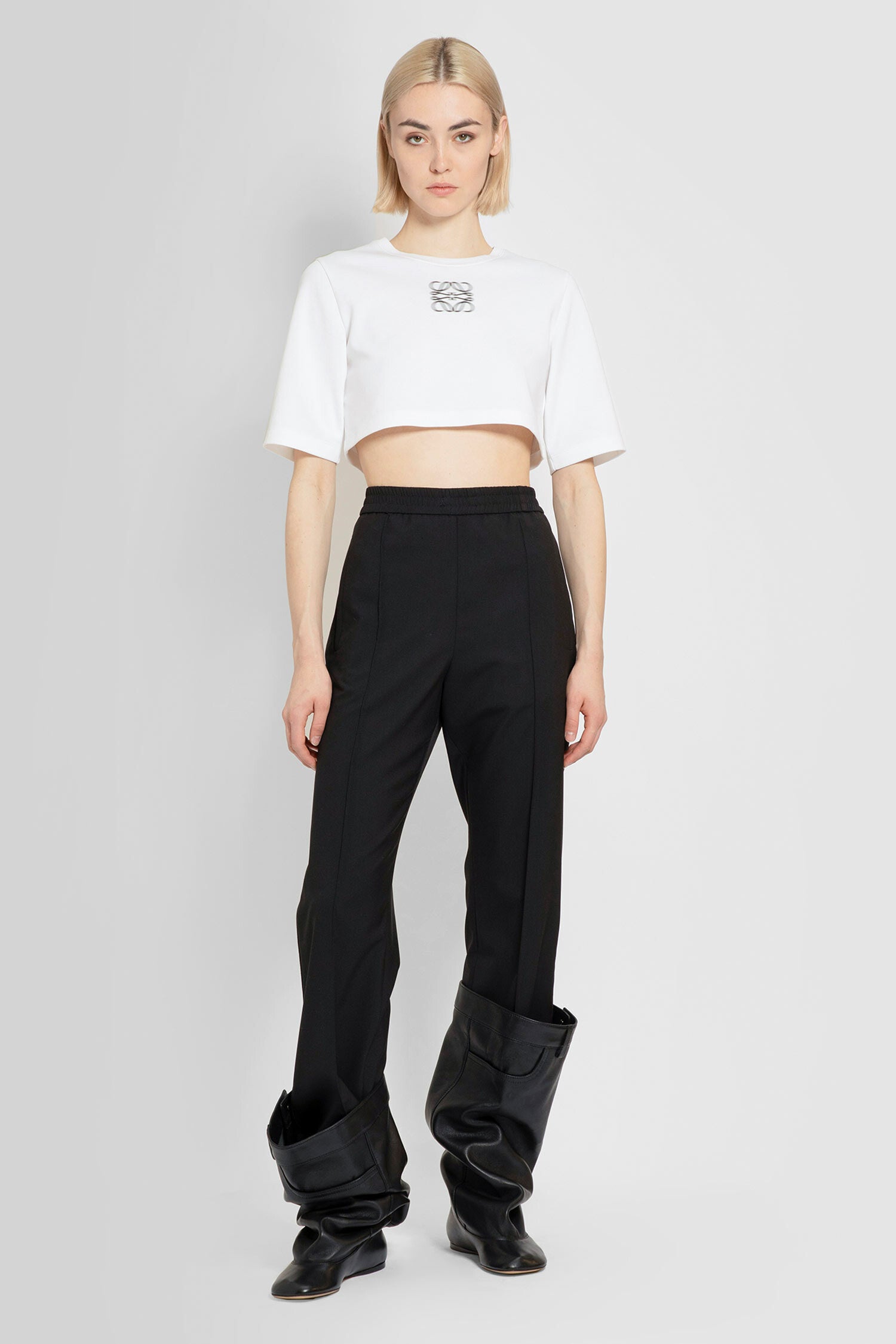 LOEWE WOMAN BLACK TROUSERS