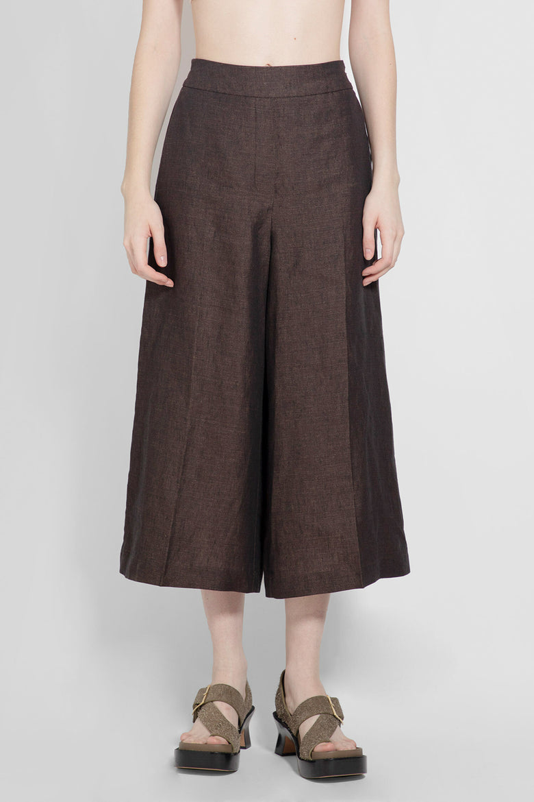 LOEWE WOMAN BROWN TROUSERS