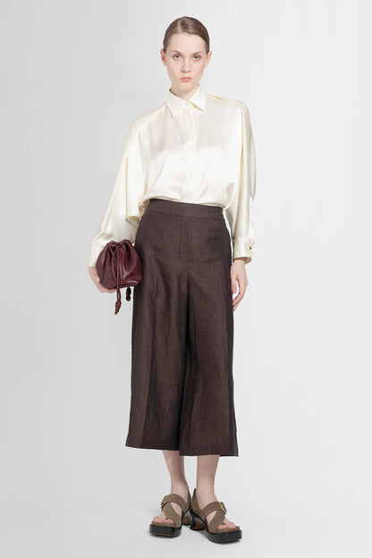 LOEWE WOMAN BROWN TROUSERS