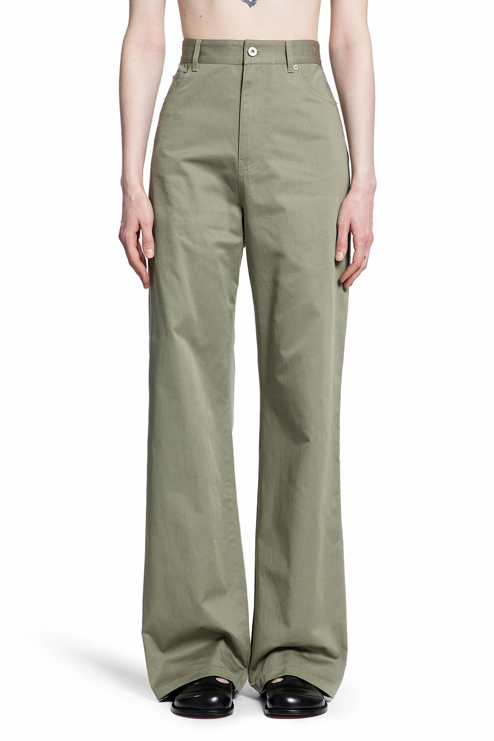 LOEWE WOMAN GREEN TROUSERS