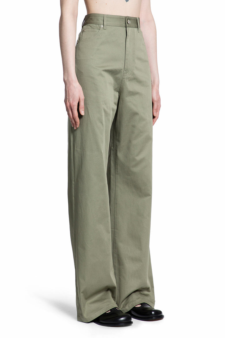 LOEWE WOMAN GREEN TROUSERS