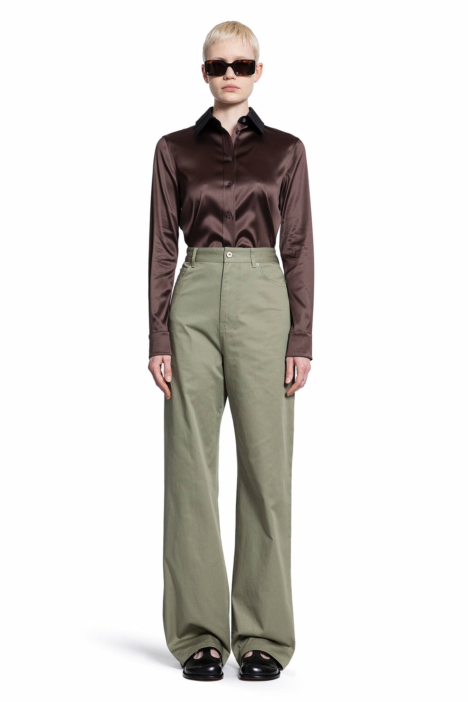 LOEWE WOMAN GREEN TROUSERS