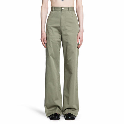 LOEWE WOMAN GREEN TROUSERS