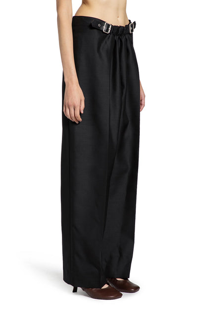Belted Trousers in Wool and Silk