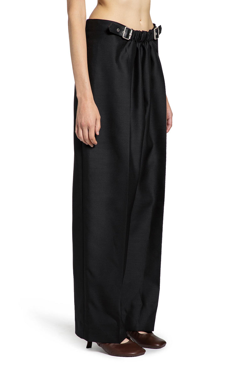 Belted Trousers in Wool and Silk