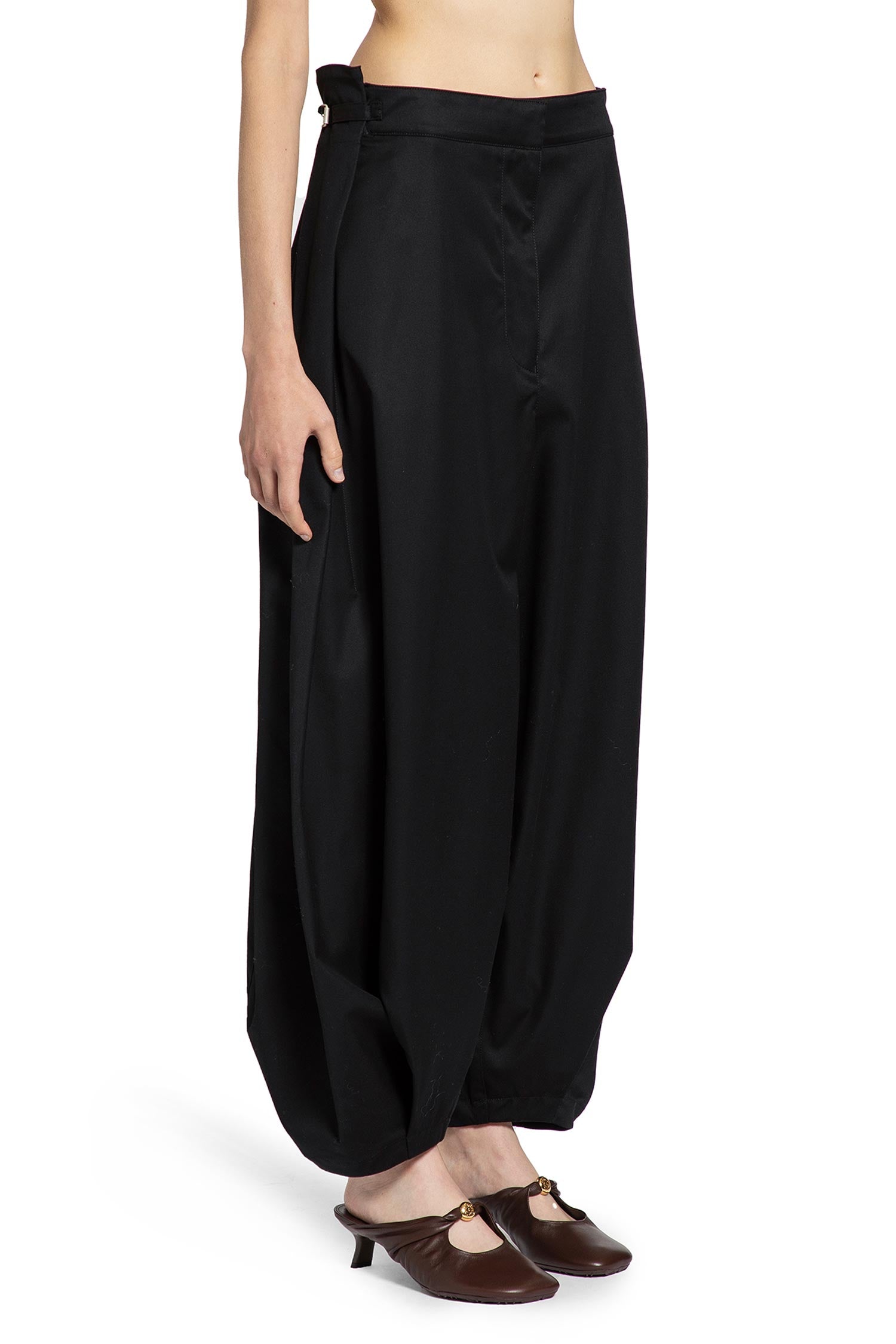 Draped Trousers in Cotton and Silk - Antonioli.eu
