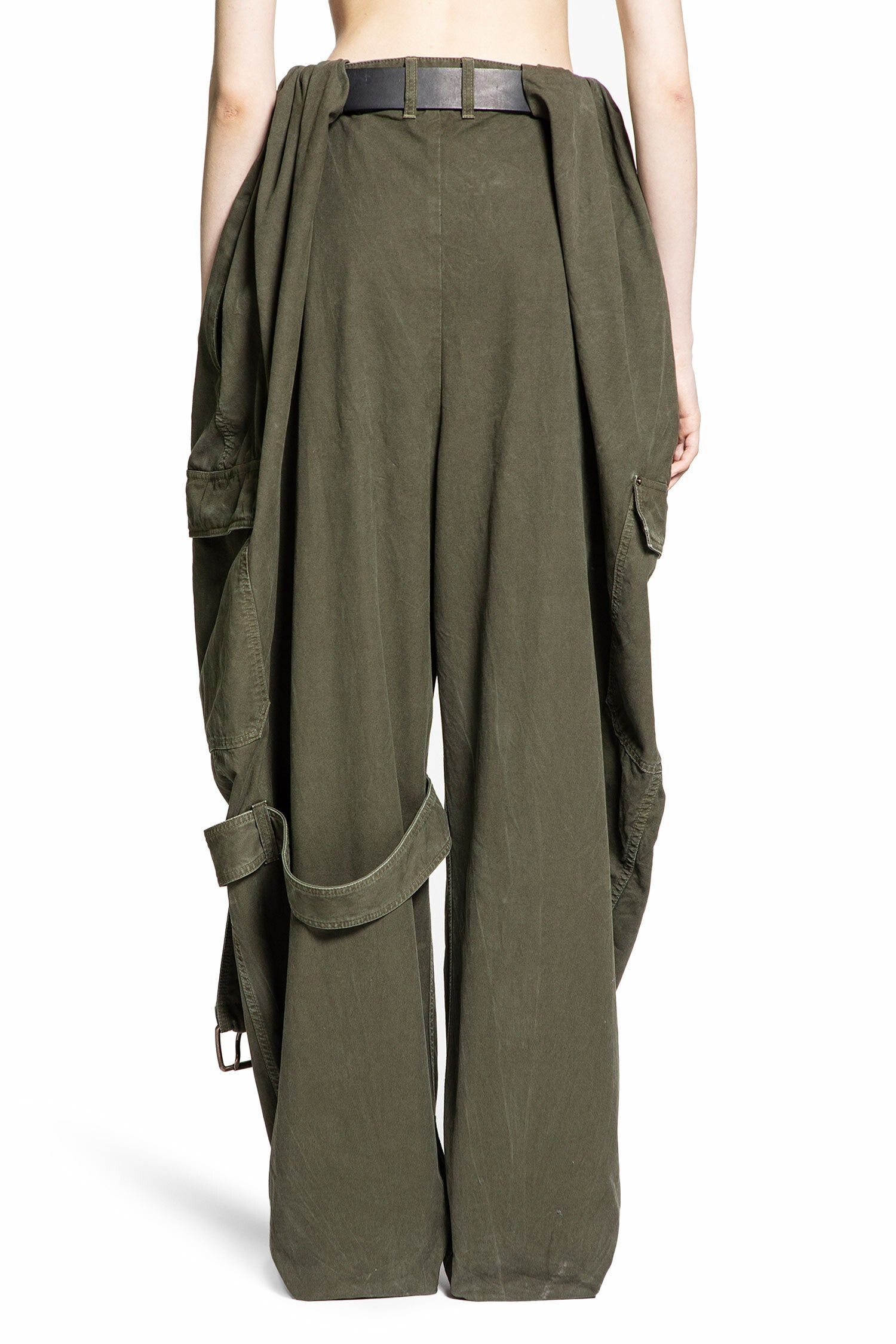 LOEWE WOMAN GREEN TROUSERS