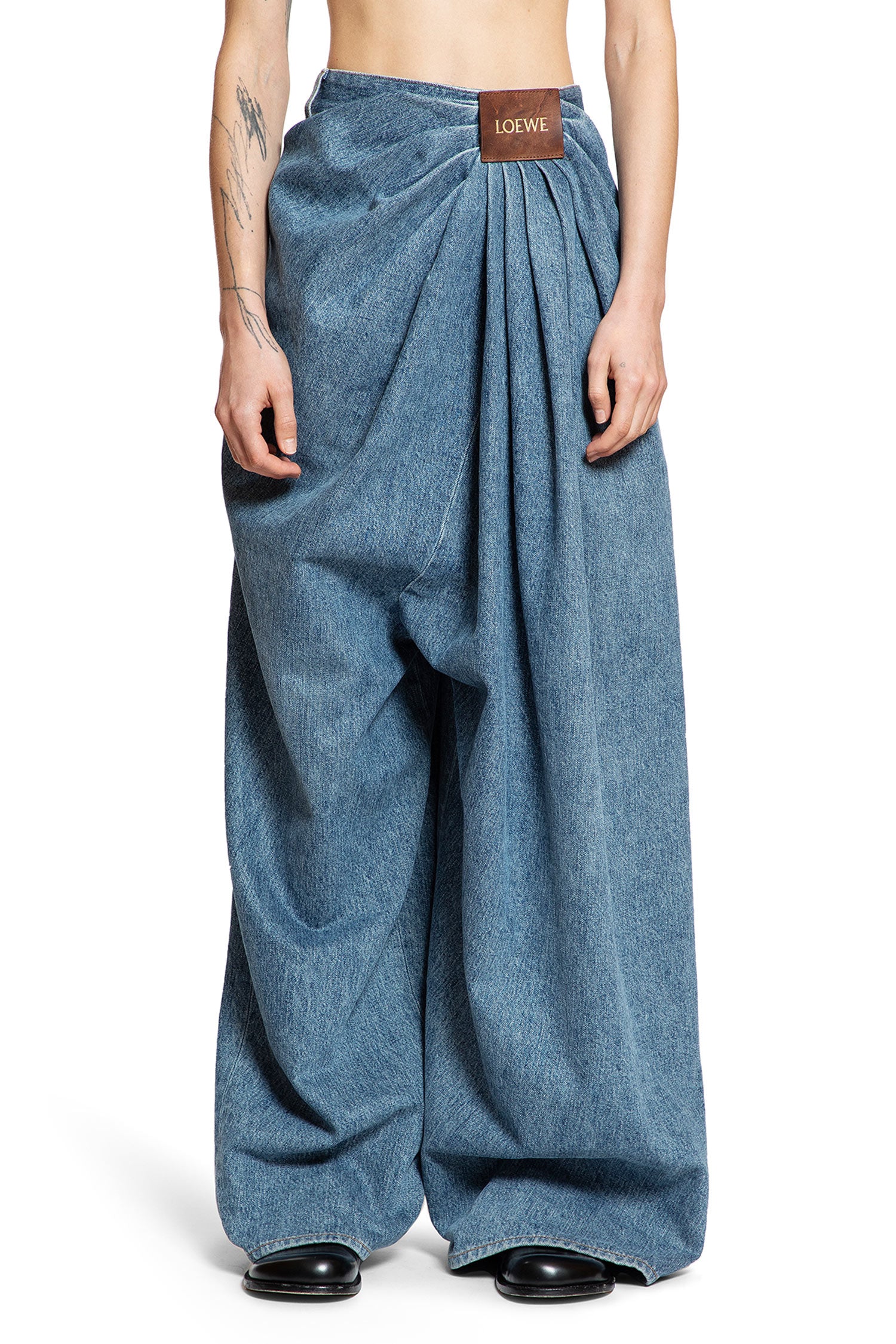 LOEWE WOMAN BLUE TROUSERS