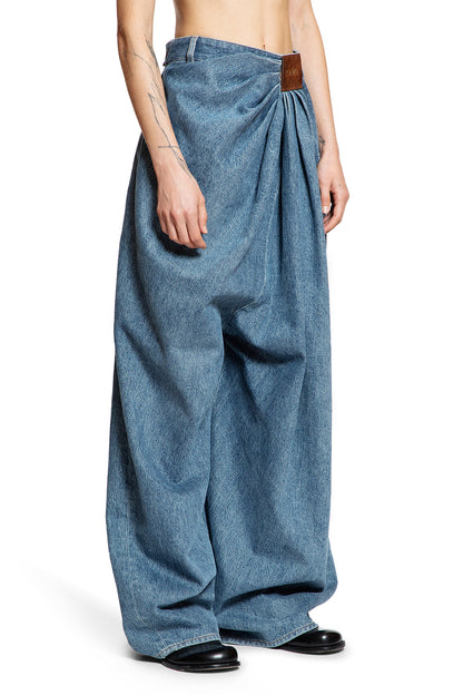 LOEWE WOMAN BLUE TROUSERS