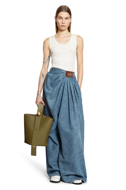 LOEWE WOMAN BLUE TROUSERS