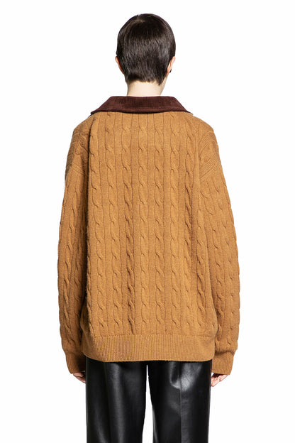 LOEWE WOMAN BROWN KNITWEAR