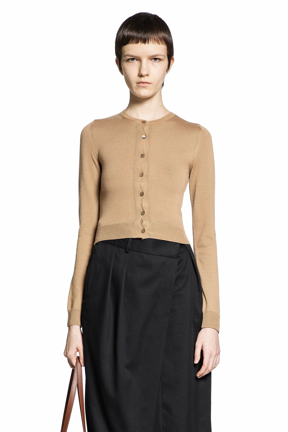 LOEWE WOMAN BROWN KNITWEAR