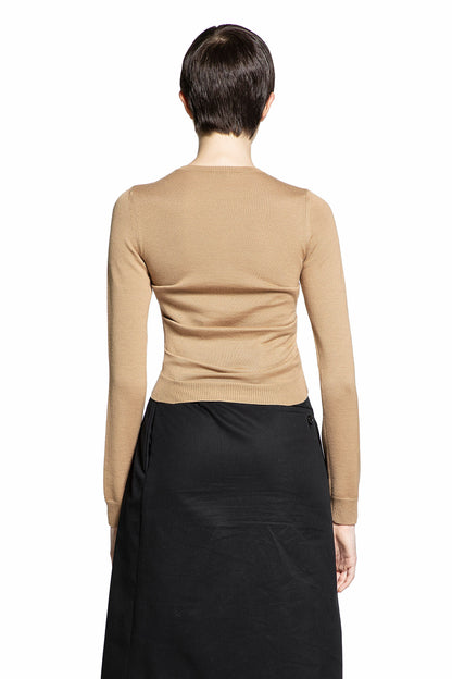 LOEWE WOMAN BROWN KNITWEAR