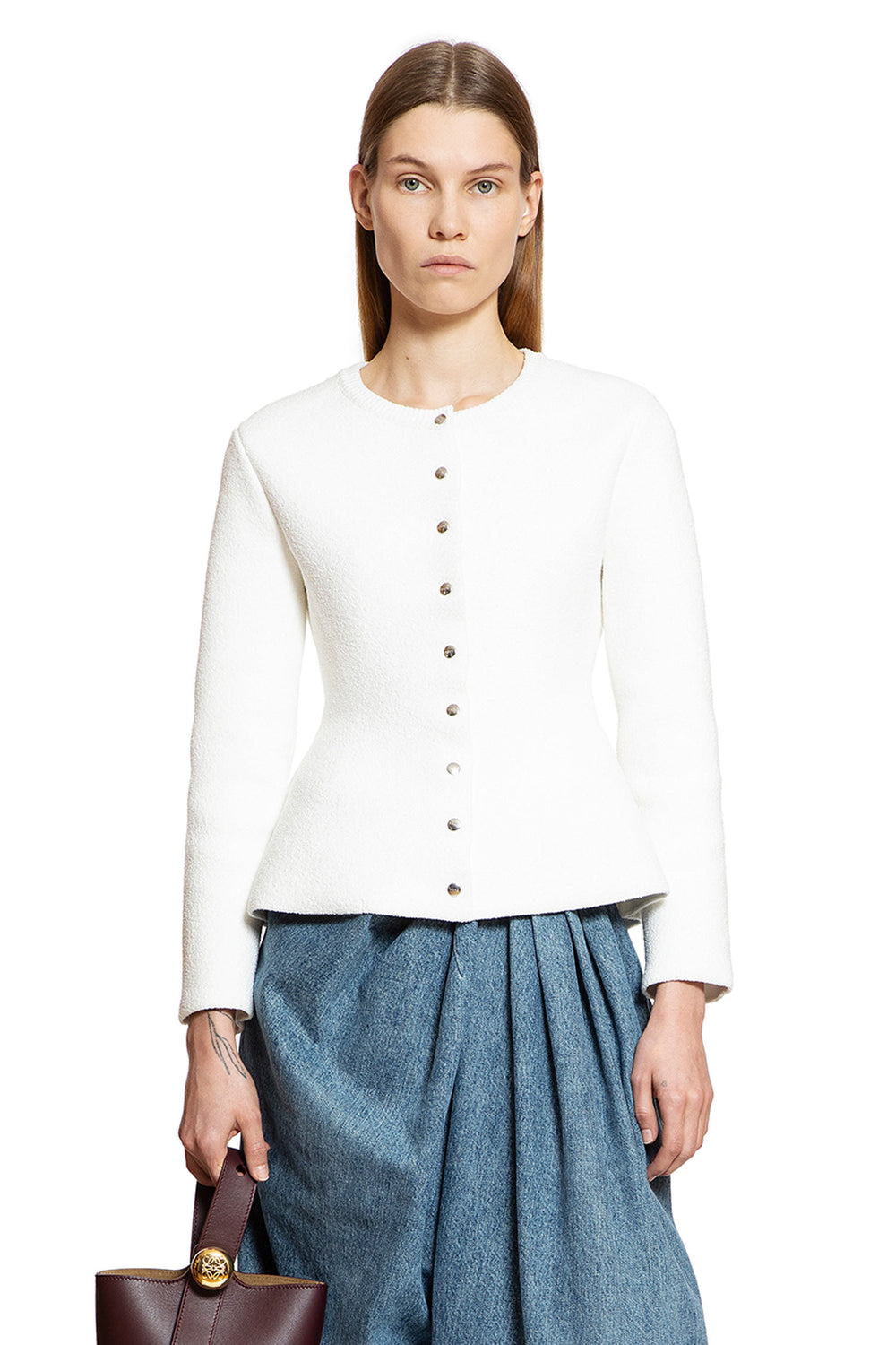 LOEWE WOMAN WHITE KNITWEAR