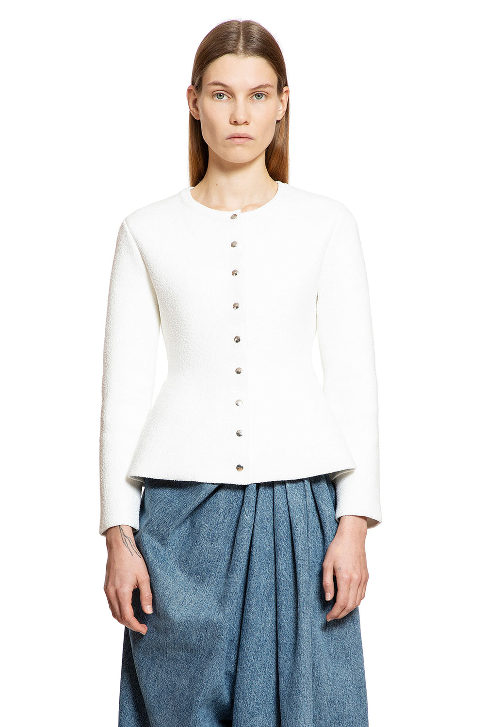 LOEWE WOMAN WHITE KNITWEAR