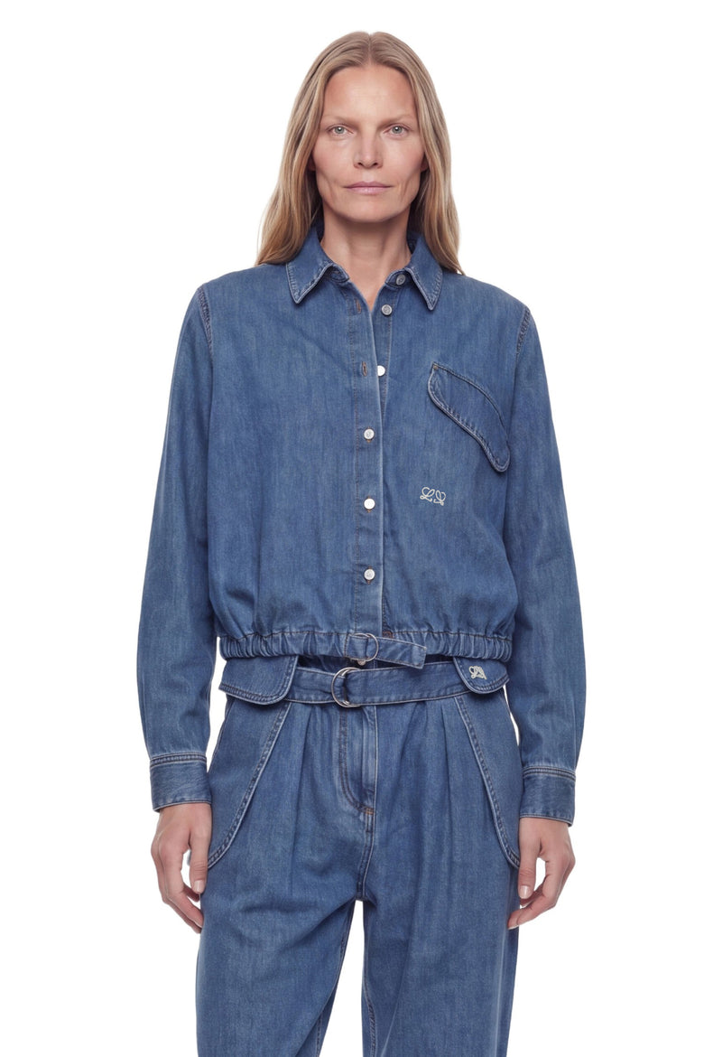 LOEWE Belted Shirt in Denim woman