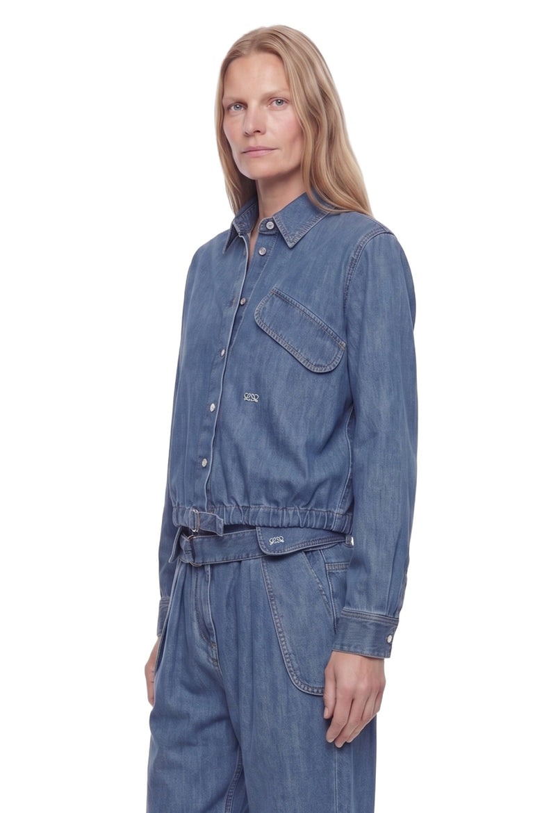 
              LOEWE Belted Shirt in Denim woman
            
