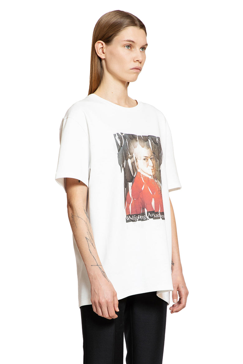 LOEWE WOMAN WHITE T-SHIRTS & TANK TOPS