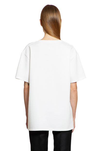 LOEWE WOMAN WHITE T-SHIRTS & TANK TOPS