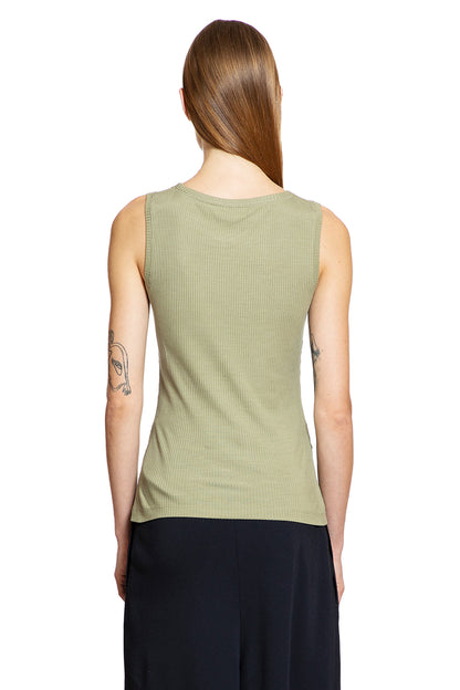 LOEWE WOMAN GREEN T-SHIRTS & TANK TOPS