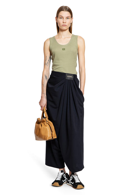 LOEWE WOMAN GREEN T-SHIRTS & TANK TOPS