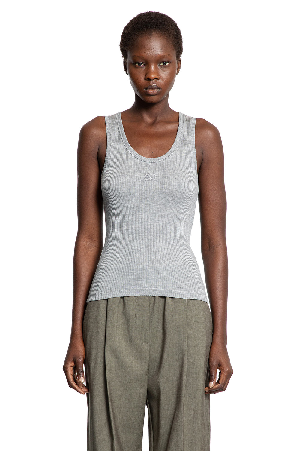 Anagram Tank Top in Silk