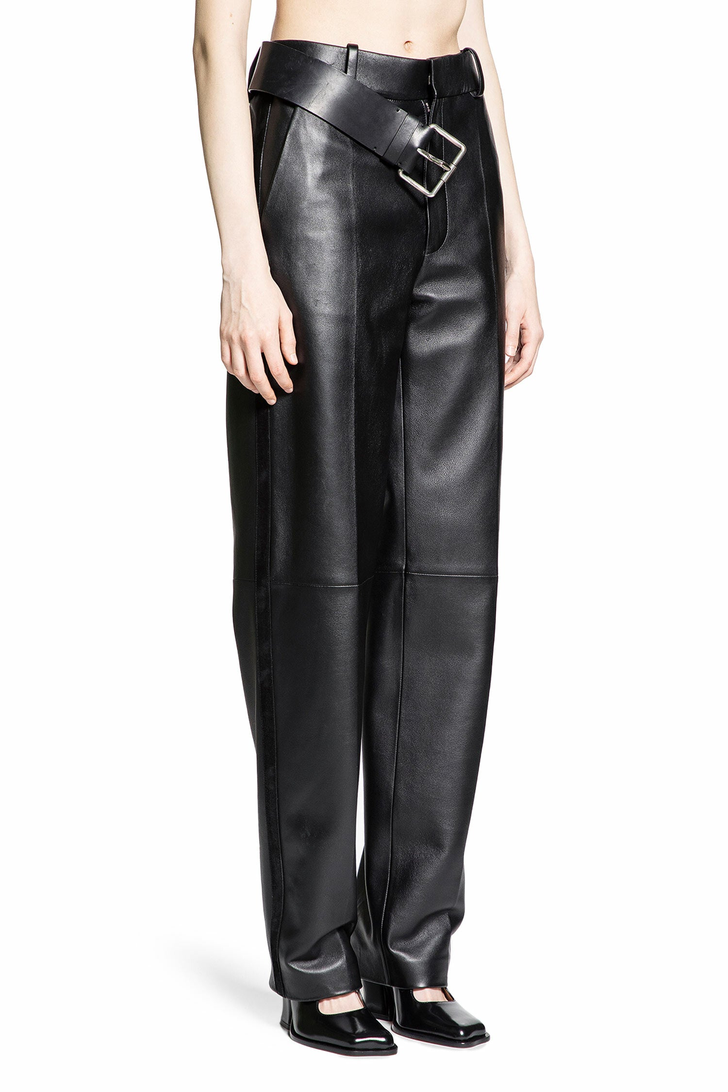 LOEWE WOMAN BLACK TROUSERS